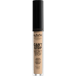 NYX Cant Stop Wont Stop Contour Concealer 7 - Natural 0.11 Fl Oz